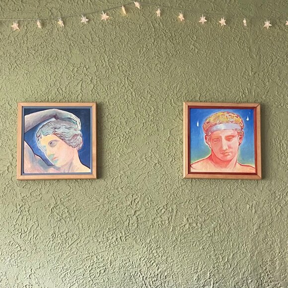 "Avatar" - Male - 12"x12" Signed Original Painting by MARK MUTCHNIK 1987 - Picture 5 of 10